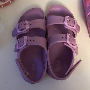 Purple 11, Pink 12 Cat and Jack Sandals (2 pairs)